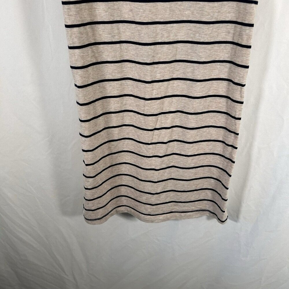 Hayden Girls Dress Women's Large Light Brown Striped Short Sleeve Cotton Blend - Picture 10 of 10